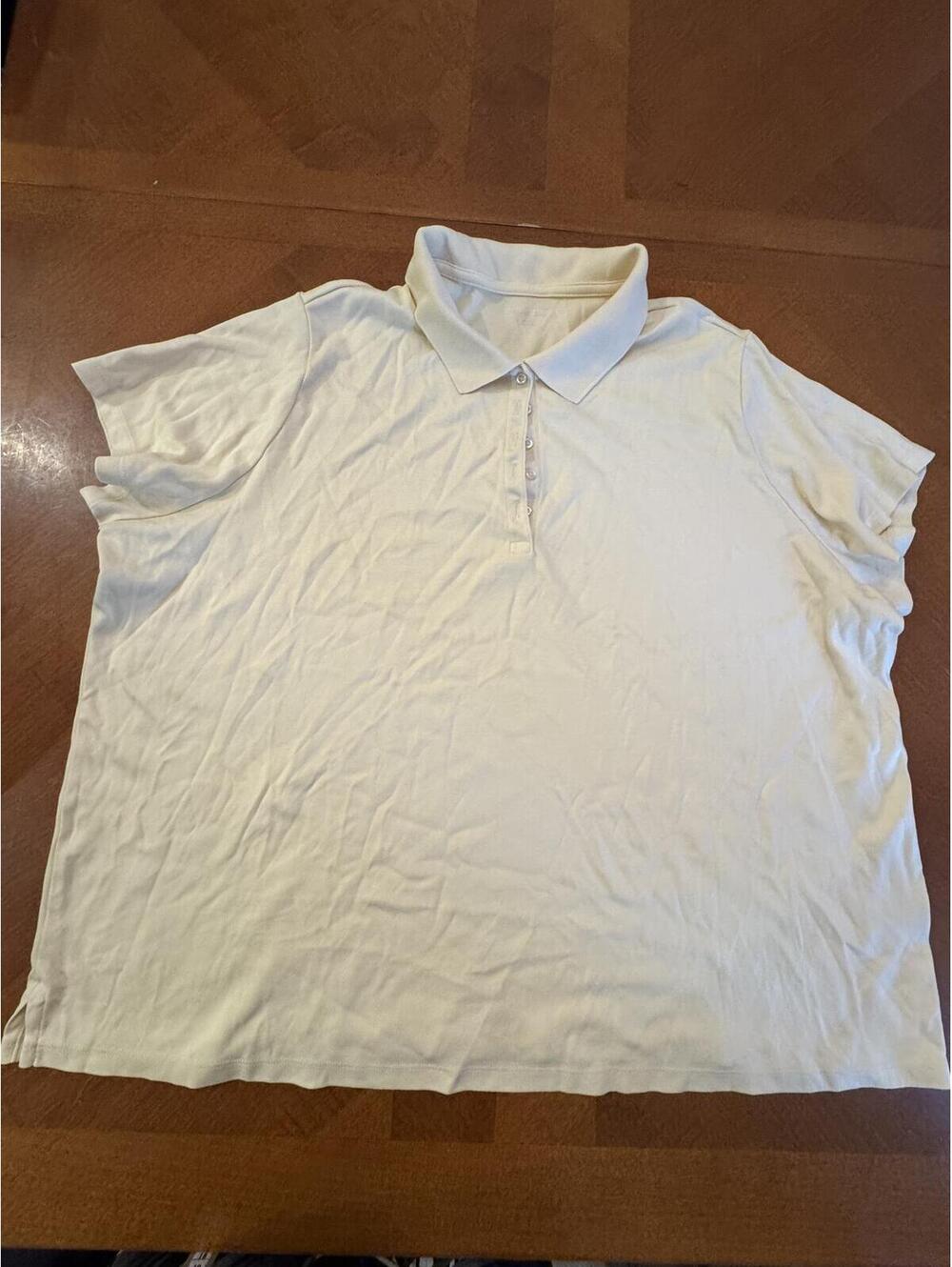 Lands' End 3X Light Buttercup Yellow Polo Shirt